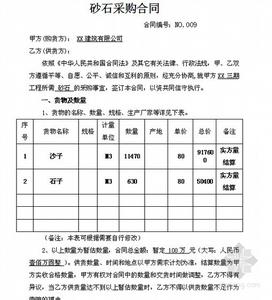 砂石供货合同 砂石供货合同范本_砂石供货合同模板