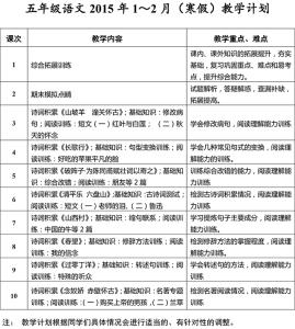 小学语文教学计划 小学语文课教学计划