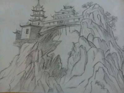 风景画图片的铅笔画 风景画铅笔画简画图片