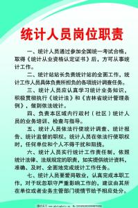 一名统计人员职责 统计人员岗位职责