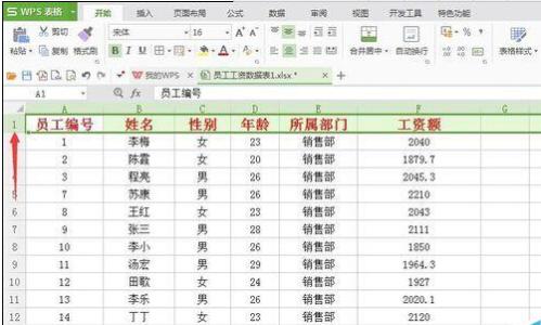 wps表格固定表头 wps表格如何固定某行_wps表格固定某行的方法