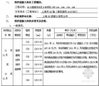 混凝土购销合同 混凝土购销合同_混凝土购销合同格式