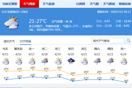 深圳春节天气预报2017 深圳天气预报一周7天10天15天