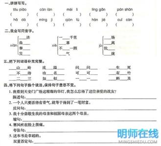 人教版六年级下册语文复习重点以及计划