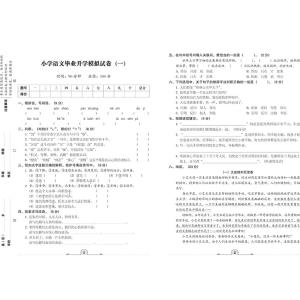 小升初试卷语文人教板 小升初语文模拟试卷