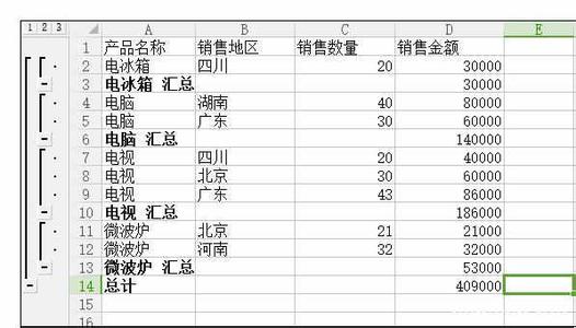 2007分类汇总操作方法 Excel中进行分类汇总的操作方法