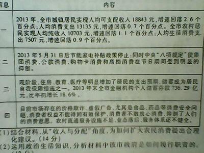 高一期末各科分数分配 高一政治上册个人收入的分配单元检测试题