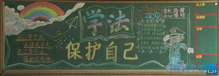 知法懂法守法黑板报 关于学法懂法资料黑板报