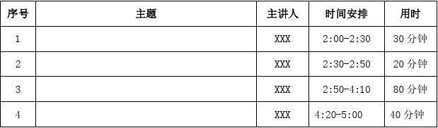 会议流程安排范文 会议流程范文