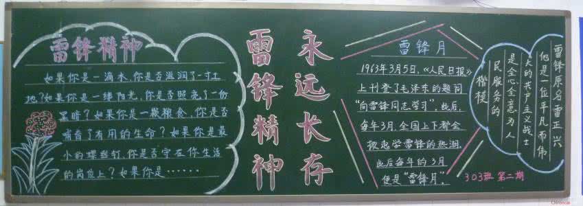 学雷锋黑板报 学雷锋黑板报图画