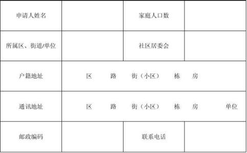 廉租房申请书 廉租房申请书格式 廉租房那个部门管