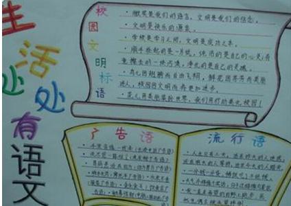 生活处处有语文手抄报 小学生活处处皆语文的手抄报内容资料