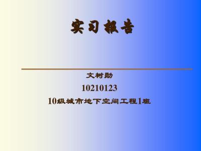 工程实习工作总结报告