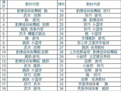 人教版六年级教学计划 人教版六年级体育教学计划