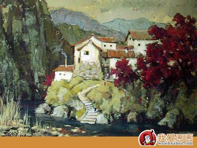 水粉写生风景画 山水风景画水粉写生图片大全