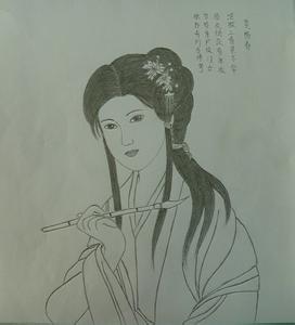 古装素描画图片铅笔画 古装素描铅笔画的图片