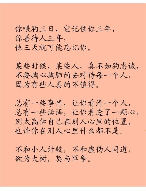 有些人，不值得你掏心掏肺！（现实感悟）